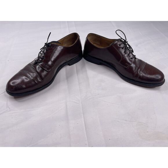 Cole Haan Caldwell Burgundy Leather Cap toe Oxfords Shoes Men's Size 9.5 - Picture 5 of 13